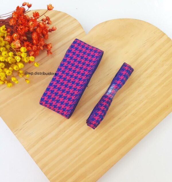 FITA XADREZ PIERD PINK E AZUL C/ 2 METROS