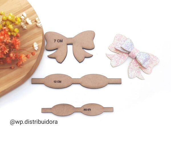 KIT MOLDE LAÇO 7CM EM MDF - 3 PEÇAS