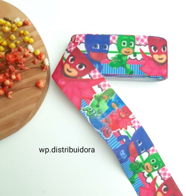 FITA GORGORÃO CHINESINHA PJMASKS 38 MM C/ 5 METROS