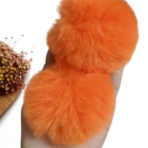POMPOM FOFINHO 7CM LARANJA NEON