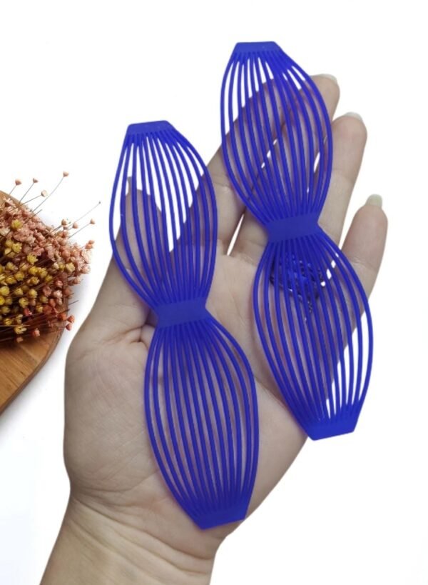 LAÇO EMBORRACHADO VAZADO AZUL 6,2CM C/ 2 UND