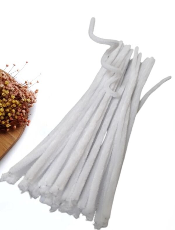 HASTE DE CHENILLE (LIMPADOR DE CACHIMBO) 6MM C/ 30 CM BRANCO UND