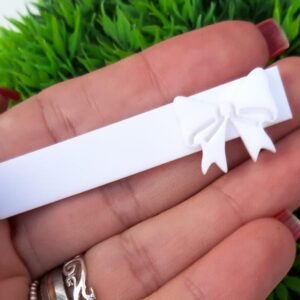 BASE RETA BRANCO 6 CM C/ LAÇO P/ BICO DE PATO