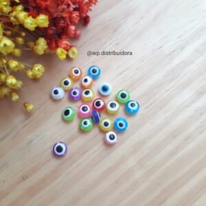 ENTREMEIO OLHO GREGO CORES SORTIDAS 8X5MM C/ 20 UND