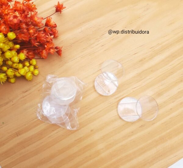 ADAPTADOR P/ XUXINHA E TIARAS EM ACRÍLICO 2X2 CM PCT C/ 2 UND