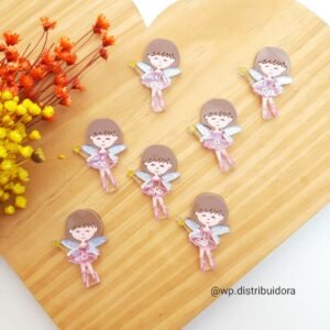 APLIQUE 3D FADINHA EM ACRÍLICO 4,5 CM