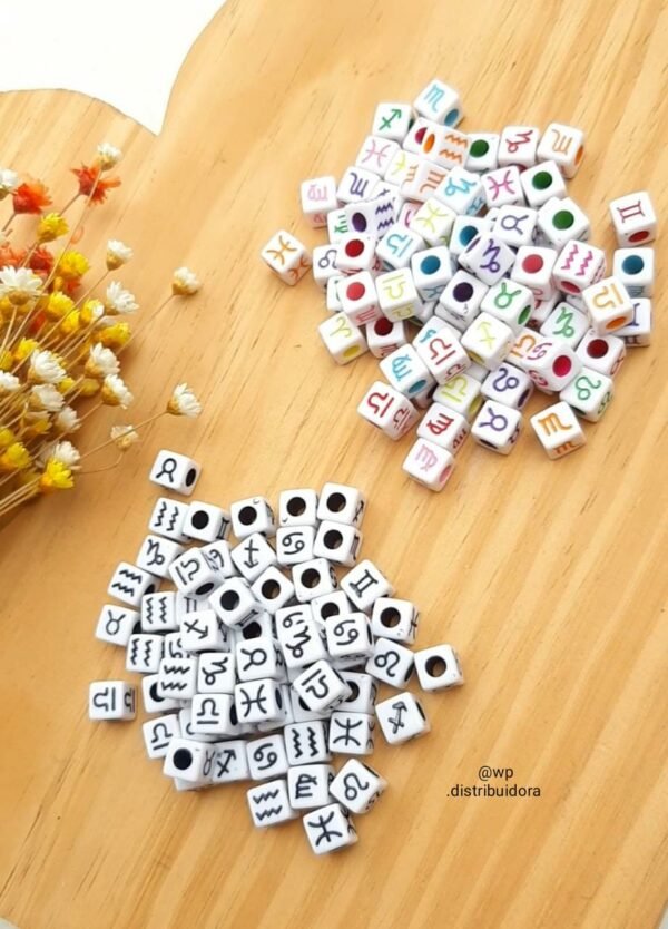 ENTREMEIO DADOS BRANCO 8MM SIGNOS C/ 30G