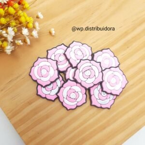 APLIQUE EMBORRACHADO FLOR 3 CM PCT C/ 2 UND