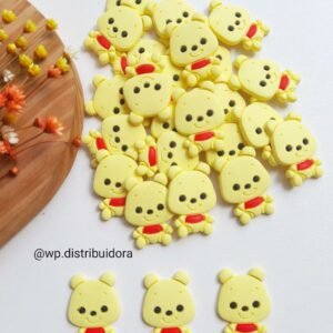 APLIQUE EMBORRACHADO URSINHO POOH BABY 2,5X3,5CM C/ 2 UND