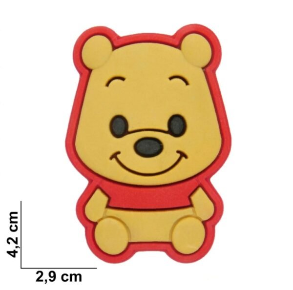 APLIQUE EMBORRACHADO 4,2CM POOH BABY C/ 2 UND