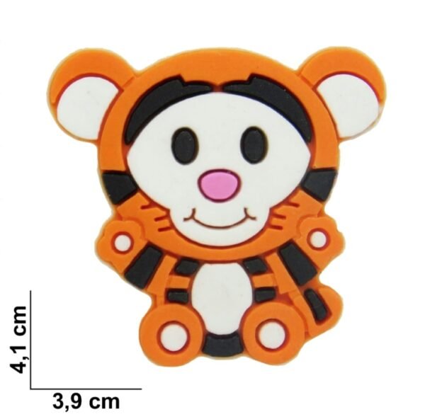 APLIQUE EMBORRACHADO 4,1CM TIGRÃO BABY C/ 2 UND