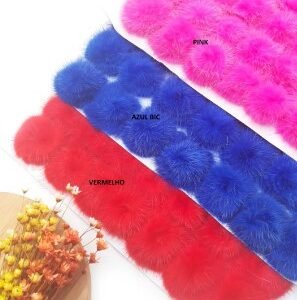 POMPOM ACHATADO 4 CM C/ 2 UND