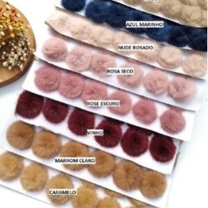 POMPOM ACHATADO 4 CM C/ 2 UND