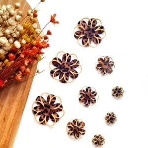 APLIQUE EM ACRÍLICO FLOR ANIMAL PRINT UND