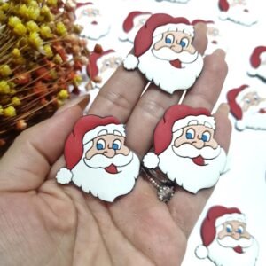 APLIQUE EMBORRACHADO PAPAI NOEL 3,5X4CM C/ 2 UND