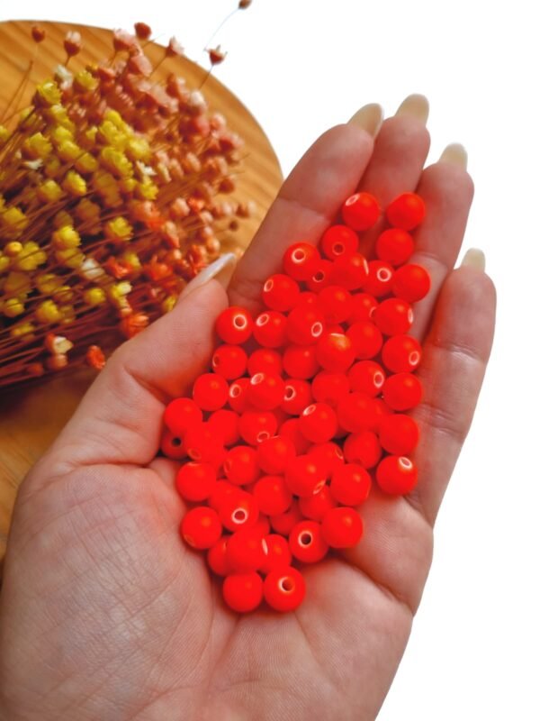 PÉROLA EMBORRACHADA Nº8 LARANJA NEON C/ 30G