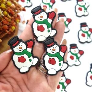 APLIQUE EMBORRACHADO BONECO DE NEVE 3,3X4CM C/ 2 UND