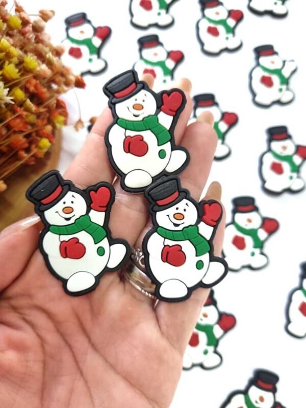 APLIQUE EMBORRACHADO BONECO DE NEVE 3,3X4CM C/ 2 UND