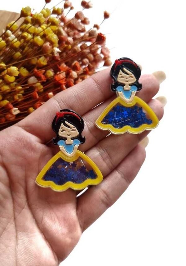 PRINCESA BRANCA DE NEVE 4CM SAIA MINI ESTRELAS AZÚIS UND