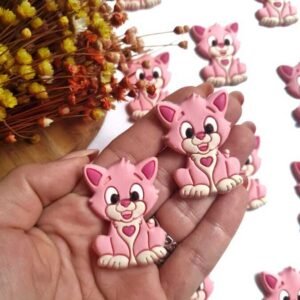 GATINHA ROSA EMBORRACHADO 4CM C/ 2 UND