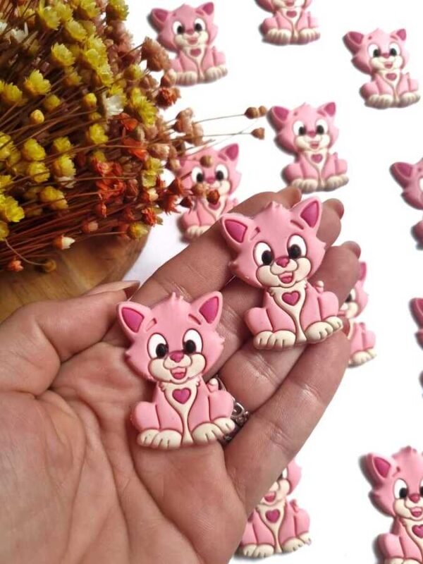 GATINHA ROSA EMBORRACHADO 4CM C/ 2 UND