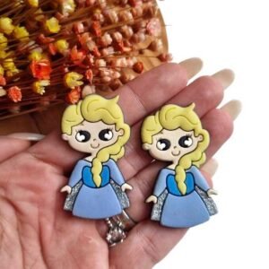 PRINCESA ELSA EMBORRACHADA CABELO AMARELO CLARO  4,5CM C/ 2 UND