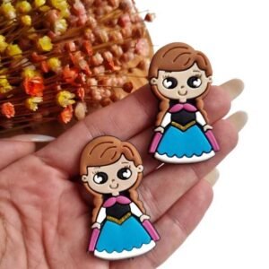 PRINCESA ANA EMBORRACHADA DETALHE EM GLITTER 4,5CM C/ 2 UND