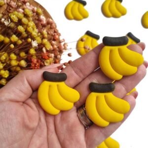 BANANA AMARELA EMBORRACHADO 3,5CM C/ 2 UND