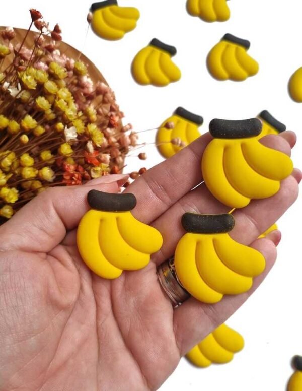 BANANA AMARELA EMBORRACHADO 3,5CM C/ 2 UND