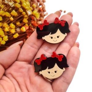 MENININHA ESCOLAR COM LAÇOS VERMELHO 3,5CM UND