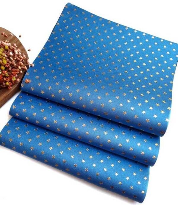LONITA ESTRELAS DOURADAS 24X40CM AZUL UND