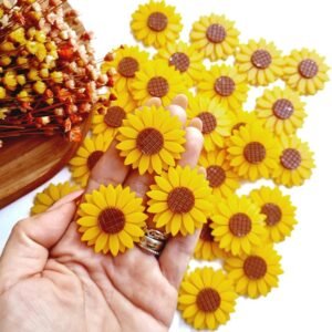 GIRASSOL AMARELO EM ACRÍLICO 3,5CM UND