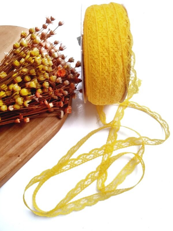 FITA DE RENDA 10MM (Nº2) AMARELO - METRO