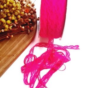 FITA DE RENDA 10MM (Nº2) ROSA NEON - METRO