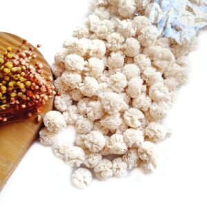 POMPOM DE MALHA 2,5CM CREME C/ 10 UND
