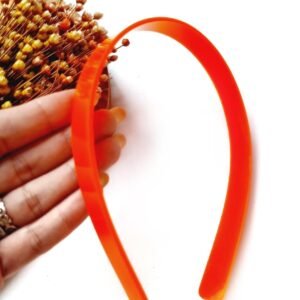 TIARA EM ACRÍLICO 15MM LARANJA NEON UND