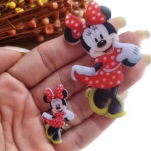 MINNIE CORPO INTEIRO VESTIDO VERMELHO EM ACRÍLICO UND
