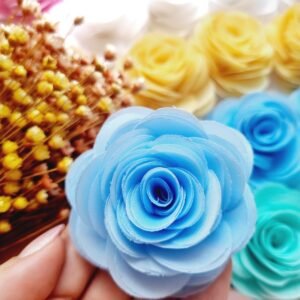 FLOR DE VOAL 6CM AZUL UND