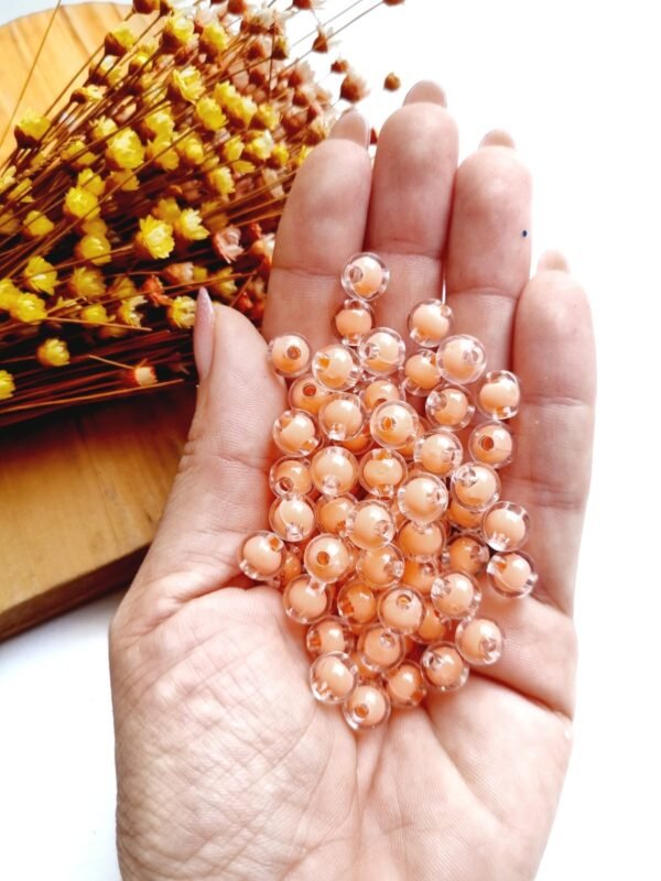 BOLA TRANSPARENTE 8MM MIOLO SALMON C/ 20G