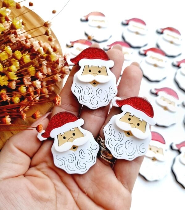 ROSTO PAPAI NOEL EM ACRÍLICO 3,5CM UND