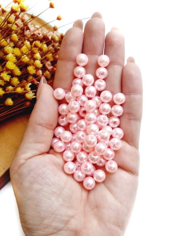 PÉROLA LISA ABS ROSA Nº 8 (8MM) C/ 20G