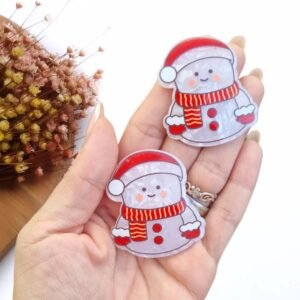 BONECO DE NEVE CURVADO EM ACRÍLICO 4,5CM UND