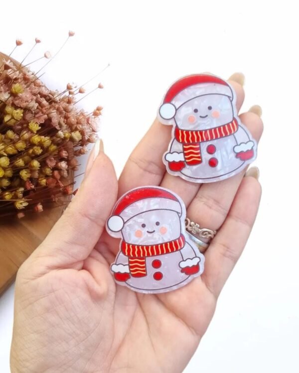 BONECO DE NEVE CURVADO EM ACRÍLICO 4,5CM UND