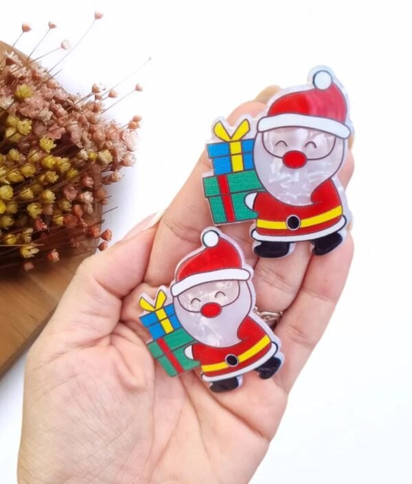 PAPAI NOEL CAIXAS DE PRESENTE CURVADO EM ACRÍLICO 4,5CM UND