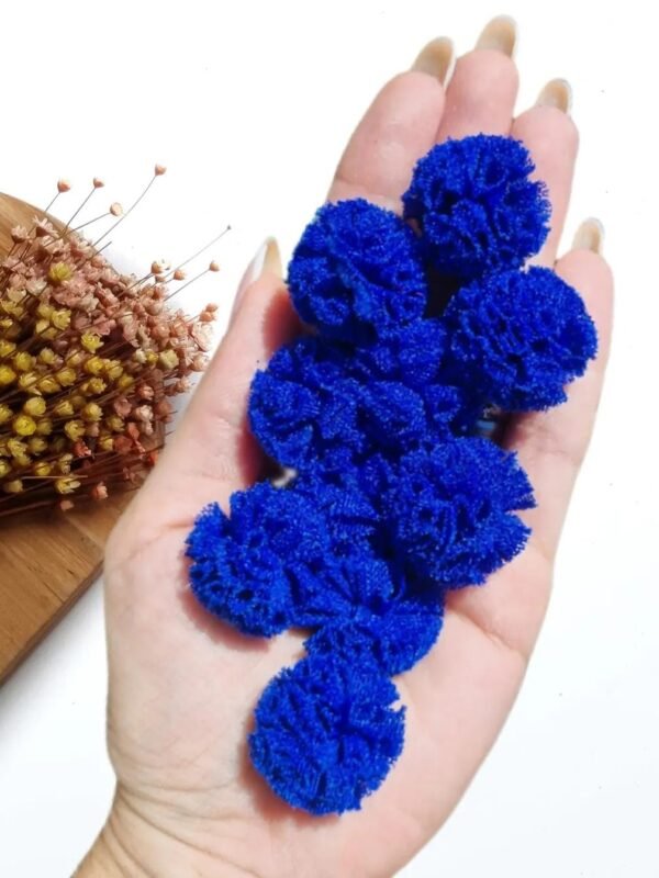 POMPOM DE MALHA 2,5CM AZUL BIC C/ 10 UND