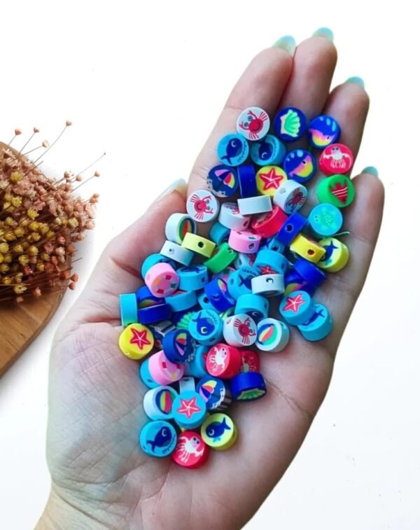 MIÇANGAS BICHINHOS DO MAR EM FIMO 10MM PCT C/ 20 UND