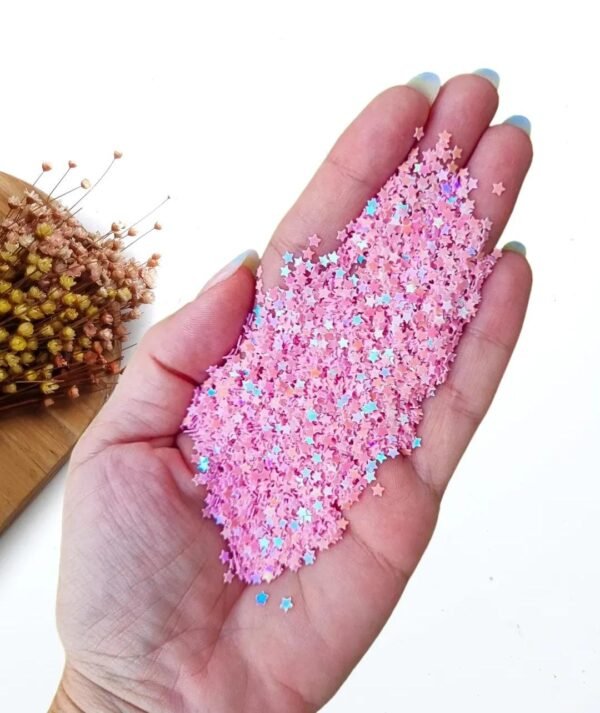 PAETÊ MINI ESTRELAS 3MM ROSA C/ 10G