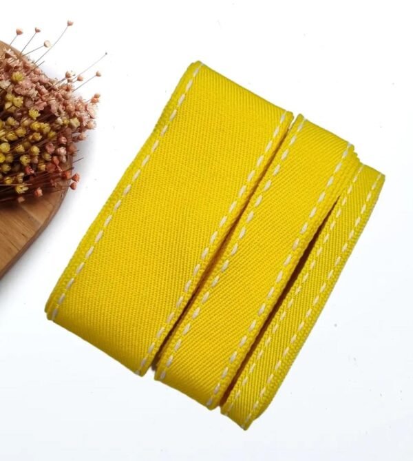 KIT FITAS SINIMBU JEANS AMARELO PESPONTO BRANCO C/ 2 METROS CADA