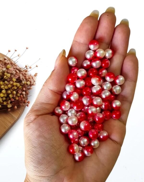 PÉROLAS Nº 8 MESCLADA S/ FURO BORDÔ/BRANCA 30G