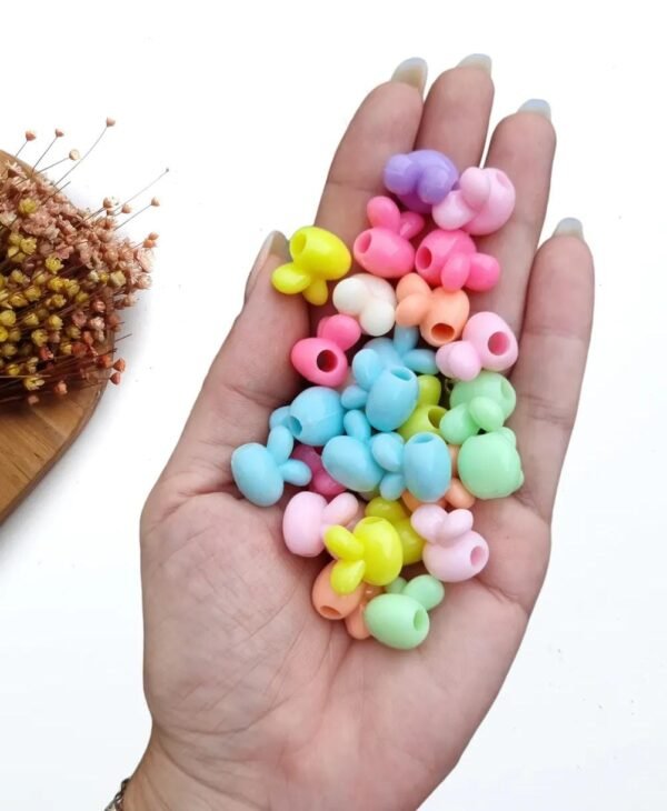 ENTREMEIO ORELHA DE COELHO 12X16MM EM ACRÍLICO CORES CANDY PCT C/ 30G